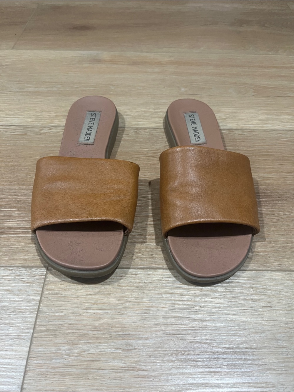 Steve Madden Cognac Slide Sandals